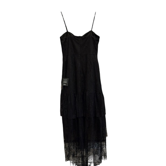 Lulu's NWT High Low Dress Tiered Black Dress Size Medium - Picture 9 of 13